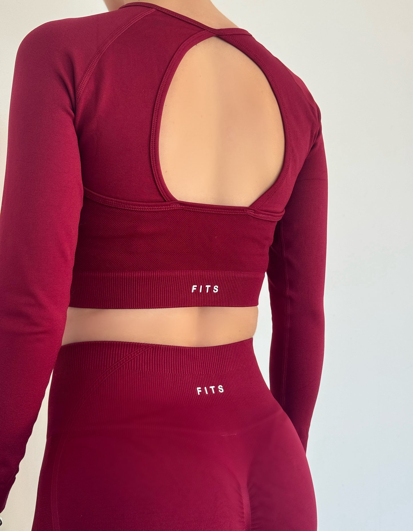 Essence Long-Sleeve Top in Burgundy